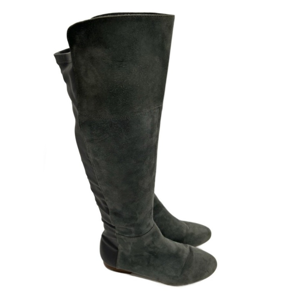 Banana Republic Boots Women's Size 7M Gray Suede Leather Over-The-Knee Tall